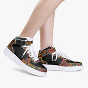 Unique V High-Top Leather Sports Sneakers