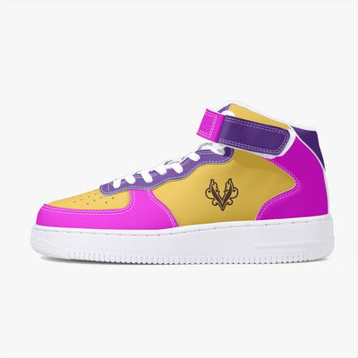 Mix Candy V  High-Top Leather Sports Sneakers - Vintagebrandclothingline