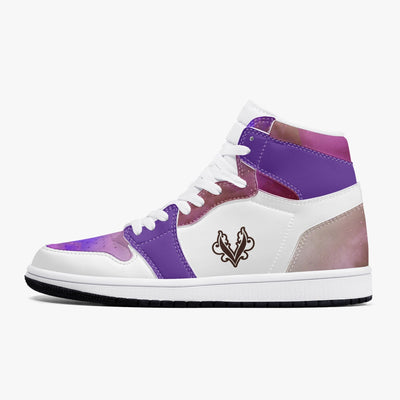 New Galaxy V Style High-Top Leather Sneakers - Vintagebrandclothingline