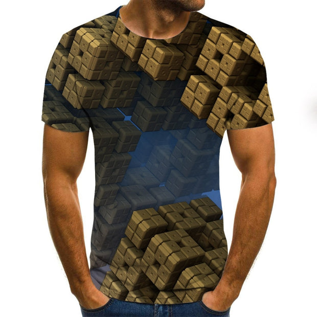 2020 New Summer 3D printed men's T-shirt casual short-sleeved men's T-shirt fashion hip-hop top - Vintagebrandclothingline