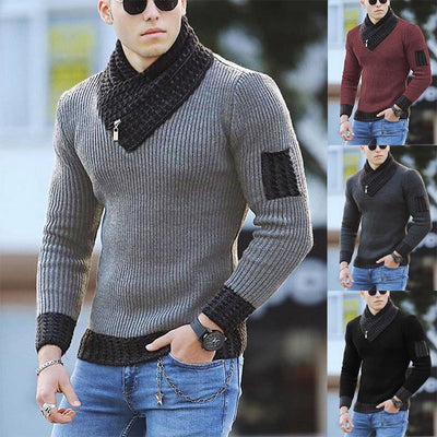 Sweater Turtleneck Men Winter Fashion Vintage Style Sweater Male Slim Fit Warm Pullovers Knitted Wool Sweaters Thick Top Men