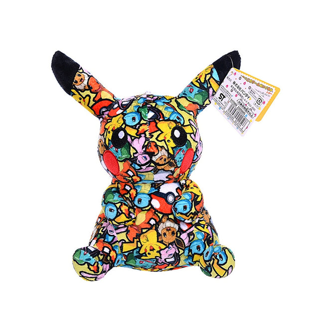 13cm new limited edition Pokemon fabric art limited graffiti Pikachu doll doll kawaii plush keychain toy children’s gift - Vintagebrandclothingline