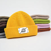 Anime Casual Beanies for Men Women Knitted Winter Hat Solid Color Hip-hop Skullies Hat Unisex Cap - Vintagebrandclothingline