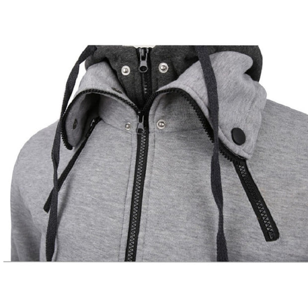 2021 Zipper Men Jackets Autumn Winter Casual Fleece Coats Bomber Jacket Scarf Collar Fashion Hooded Male Outwear Slim Fit Hoody - Vintagebrandclothingline