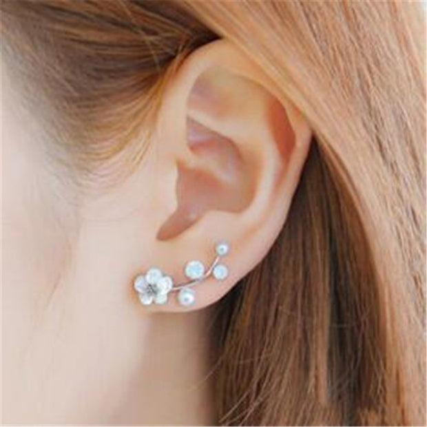 2020 New Crystal Flower Drop Earrings for Women Fashion Jewelry Gold colour Rhinestones Earrings Gift for Party Best Friend - Vintagebrandclothingline