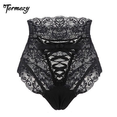 Amazing Sexy Panties Women High Waist Lace Thongs and G Strings Underwear Ladies Hollow Out Underpants Intimates Lingerie - Vintagebrandclothingline