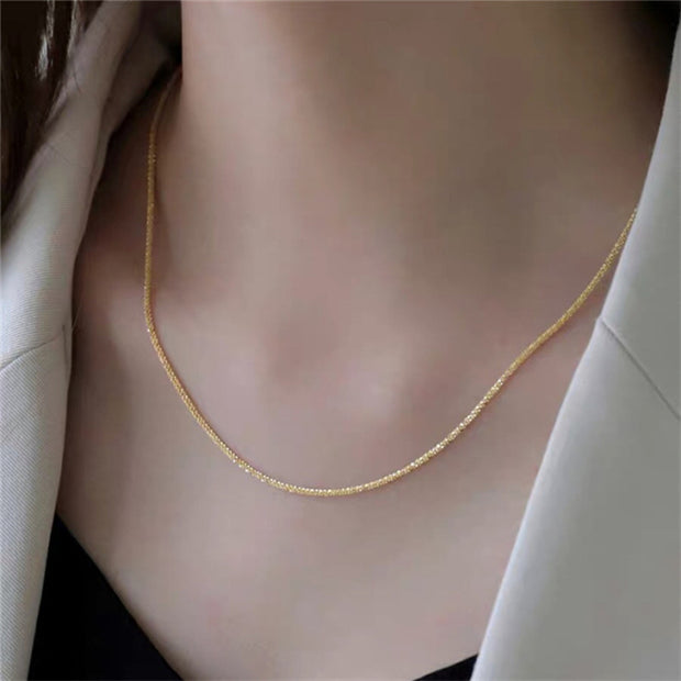 2021 Popular Silver Color Sparkling Clavicle Chain Choker Necklace Collar For Women Fine Jewelry Wedding Party Birthday Gift - Vintagebrandclothingline
