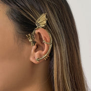 Punk Fairy Ear Cuff Earring Dark Elf Ear Clip No Piercing Earrings For Women Silver Color Goth Halloween Earcuff Jewelry Party - Vintagebrandclothingline