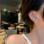 Shining Zircon Butterfly Ear Cuff Earrings for Women Girls Fashion 1pc Non Piercing Ear Clip Ear-hook Party Wedding Jewelry Gift - Vintagebrandclothingline