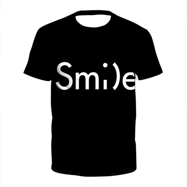 2021 Simple Design Smiling Face Funny And Humorous Male And Female Shirt Spoof Clothes Size XXS-6XL T-shirts Breathable Casual - Vintagebrandclothingline